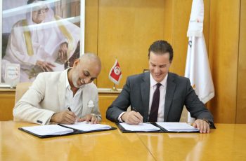 VJ Odedra VYZYO CEO and Mohamed El Moncer Al Baraka Bank Tunisia CEO