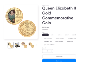 Those wishing to profit from the Queen's death have created numerous sites with merchandise featuring her image, most of which are not protected in any way