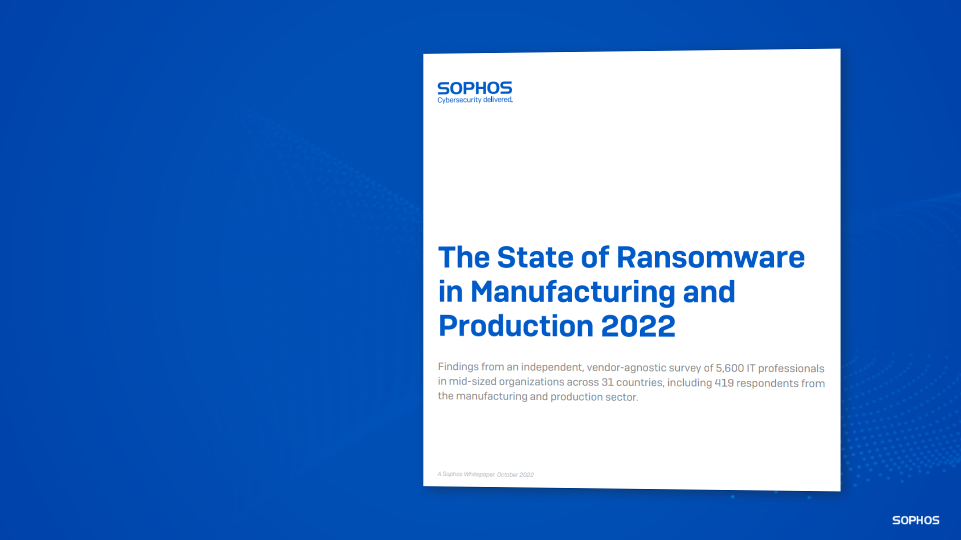 The State of Ransomware in Manufacturing Sector report