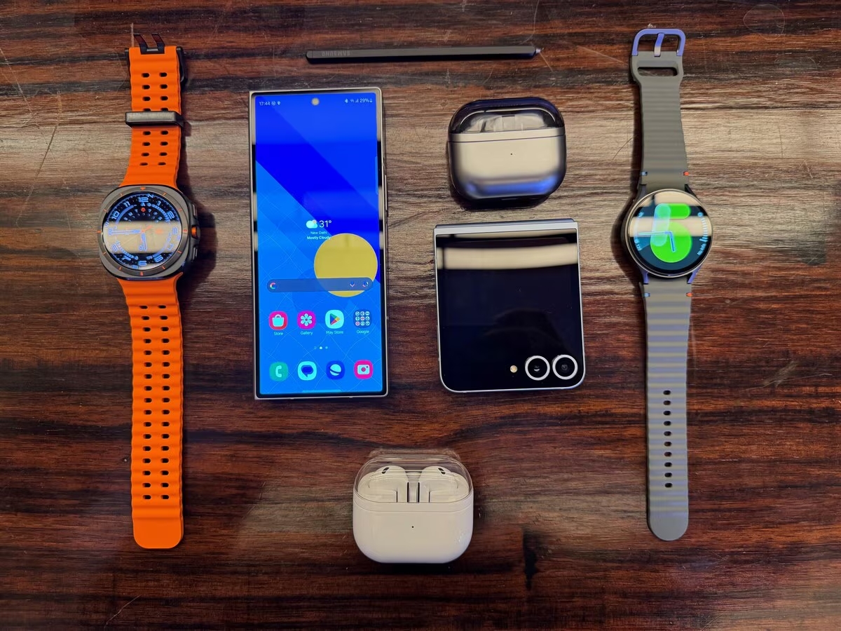 The devices include new sixth generation Fold and Flip phones, the Galaxy Watch Ultra, the Galaxy Buds 3 and Buds 3 Pro, and the Galaxy ring. [PHOTO: COURTESY]